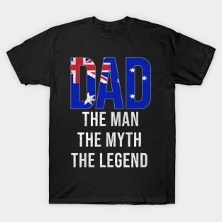 Australian Dad The Man The Myth The Legend - Gift for Australian Dad With Roots From Australian T-Shirt
